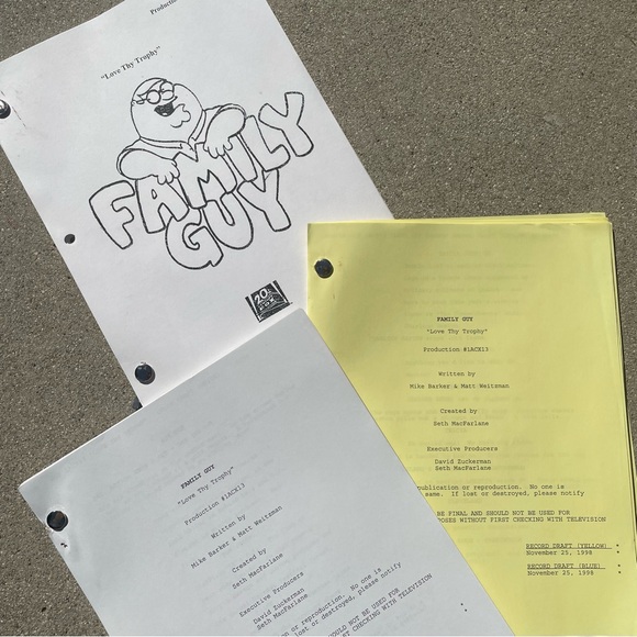 Other Family Guy Set 1998 Love Thy Trophy Production Used